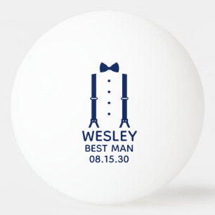 Trauzeuge blaue Fliege Tischtennisball