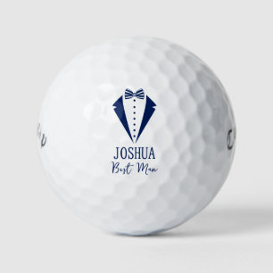 Trauzeuge Blaue Smoking mit gestreifter Fliege Golfball