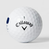 Trauzeuge Blue Bow Krawatte Golfball (Logo)