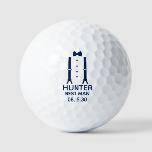 Trauzeuge Blue Bow Krawatte Golfball