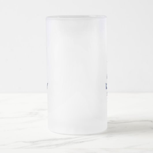 Trauzeuge Blue Bow Krawatte Mattglas Bierglas (Mittel)