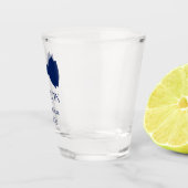 Trauzeuge Blue Bow Krawatte Schnapsglas (Rechts)