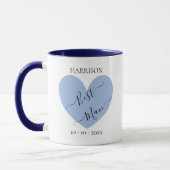 Trauzeuge Blue Heart Personalisierte Mug Tasse (Links)