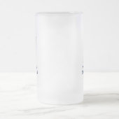 Trauzeuge Blue Krawatte Mattglas Bierglas (Mittel)