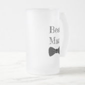 Trauzeuge Bow Krawatte Mattiert Bier Tasse (VorderseiteRechts)