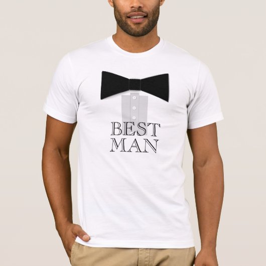 Trauzeuge Bow Krawatte T-Shirt (Vorderseite)