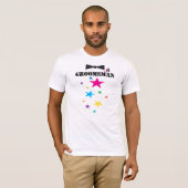 Trauzeuge Bowtie Plum Rose Stars Top Hat T - Shirt (Vorne ganz)