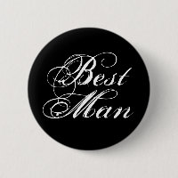 Trauzeuge Button in Schwarz