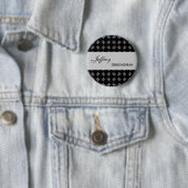 TRAUZEUGE Button-Knopf-Schwarzweiss-Damast Button (Beispiel)