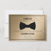 Trauzeuge Card - Black Tied III Gold Einladung (Vorderseite)