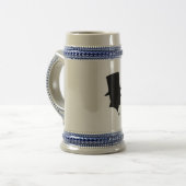 Trauzeuge-Celebratory Bier Stein Bierglas (Vorderseite Links)