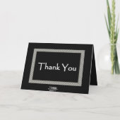 TRAUZEUGE Checkerboard Wedding DANK Dankeskarte (Rückseite)