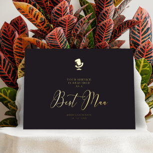 Trauzeuge Chic Wedding Minimalistischer Vorschlag Folieneinladung