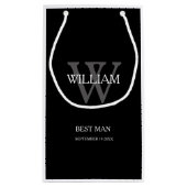 Trauzeuge Custom Modern Chic Classy Kleine Geschenktüte (Rückseite)