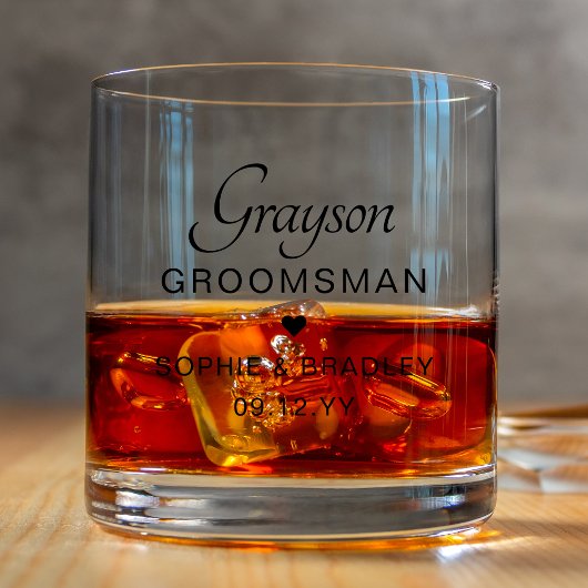 Trauzeuge Custom Personalisiert Name Wedding Whiskyglas