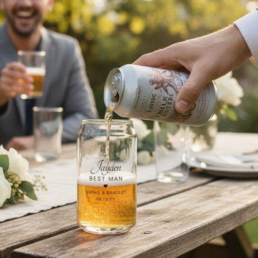 Trauzeuge Custom Personalisiert Names Wedding Part Dosenglas