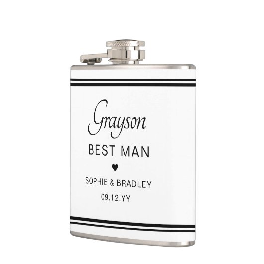 Trauzeuge Custom Personalisiert Wedding Party Flachmann (Links)