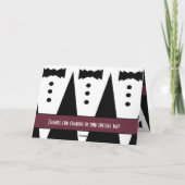 Trauzeuge Danke Drei Tuxedos Anpassbare V2 (Rückseite)