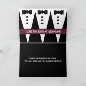 Trauzeuge Danke Drei Tuxedos Anpassbare V2 (Innenseite)