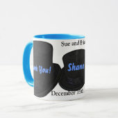 Trauzeuge Danke - Geschenk - Ringer-Tasse-Vorlage Tasse (Vorderseite Links)