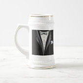 Trauzeuge Danke, Geschenk - Tuxedo Vorlage Bierglas (Links)