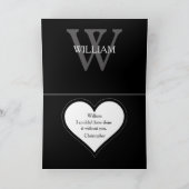 Trauzeuge Danke Monogram + Name Cool Card. (Innenseite)