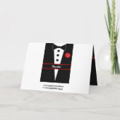 TRAUZEUGE Danke - Tuxedo mit Rose (Rückseite)