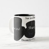 Trauzeuge Dankeschön - Zwei Tone-Tasse-Vorlage Zweifarbige Tasse (Vorderseite Links)