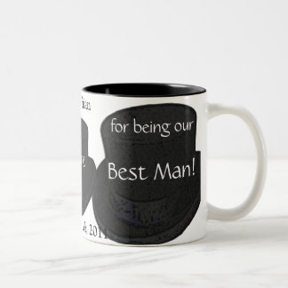 Trauzeuge Dankeschön - Zwei Tone-Tasse-Vorlage Zweifarbige Tasse