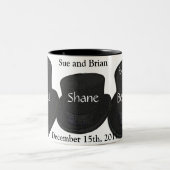 Trauzeuge Dankeschön - Zwei Tone-Tasse-Vorlage Zweifarbige Tasse (Mittel)