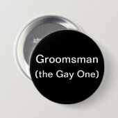 Trauzeuge das homosexuelle button (Vorne & Hinten)