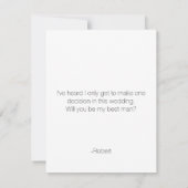 Trauzeuge des Tafel-Trauzeuge-| Einladung (Rückseite)