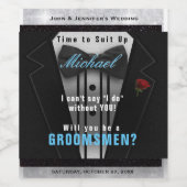 Trauzeuge-Einladung Weinetikett (Einzelnes Label)