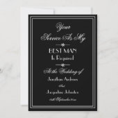 Trauzeuge Elegant Chic Script Hochzeitsvorschlag Einladung (Vorderseite)