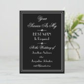 Trauzeuge Elegant Chic Script Hochzeitsvorschlag Einladung (Stehend Vorderseite)
