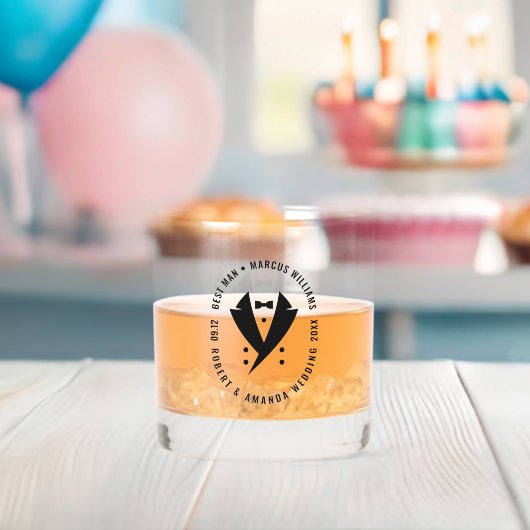 Trauzeuge Elegant Tuxedo Wedding Whiskyglas (Insitu (Baby Party))