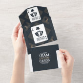 Trauzeuge Entwurf einer Handelskarte, Vorschlag de All In One Einladung (Abreißtisch)