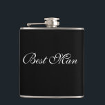 Trauzeuge Flask Flachmann<br><div class="desc">Die Flasche für den Trauzeuge wird in Schwarz mit Weiß angezeigt. Passen Sie dieses Objekt an oder kaufen Sie, wie es ist.</div>