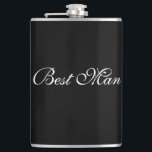 Trauzeuge Flask Flachmann<br><div class="desc">Der Kolben für den Trauzeuge wird in Schwarzweiß dargestellt. Passen Sie dieses Objekt an und fügen Sie einen Namen hinzu oder kaufen Sie, wie es ist.</div>