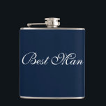 Trauzeuge Flask Flachmann<br><div class="desc">Der Kolben für den Trauzeuge wird in Marineblau und Weiß gezeigt. Passen Sie dieses Objekt an oder kaufen Sie,  wie es ist.</div>