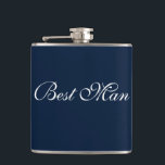 Trauzeuge Flask Flachmann<br><div class="desc">Der Kolben für den Trauzeuge wird in Marineblau und Weiß gezeigt. Passen Sie dieses Objekt an oder kaufen Sie, wie es ist.</div>
