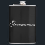 Trauzeuge Flask Flachmann<br><div class="desc">Der Kolben für den Trauzeuge wird in Schwarzweiß dargestellt. Passen Sie dieses Objekt an oder kaufen Sie, wie es ist.</div>