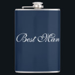 Trauzeuge Flask Flachmann<br><div class="desc">Der Kolben für den Trauzeuge wird in Marineblau und Weiß gezeigt. Passen Sie dieses Objekt an oder kaufen Sie, wie es ist.</div>