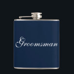 Trauzeuge Flask Flachmann<br><div class="desc">Der Kolben für den Trauzeuge wird in Marineblau und Weiß gezeigt. Passen Sie dieses Objekt an oder kaufen Sie,  wie es ist.</div>