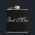 Trauzeuge Flask Flachmann<br><div class="desc">Flasche für den schwarz-weißen Trauzeuge. Passen Sie dieses Objekt an oder kaufen Sie,  wie es ist.</div>