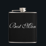 Trauzeuge Flask Flachmann<br><div class="desc">Der Kolben für den Trauzeuge wird in Schwarzweiß dargestellt. Passen Sie dieses Objekt an oder kaufen Sie, wie es ist.</div>