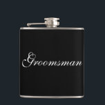 Trauzeuge Flask Flachmann<br><div class="desc">Der Kolben für den Trauzeuge wird in Schwarzweiß dargestellt. Passen Sie dieses Objekt an oder kaufen Sie,  wie es ist.</div>