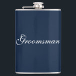 Trauzeuge Flask Flachmann<br><div class="desc">Der Kolben für den Trauzeuge wird in Marineblau und Weiß gezeigt. Passen Sie dieses Objekt an oder kaufen Sie,  wie es ist.</div>