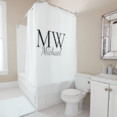 Trauzeuge für personalisierte Monogramm   Duschvorhang (Beispiel)