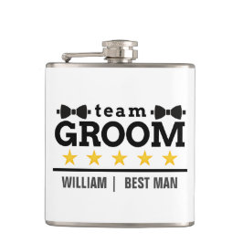 Trauzeuge für personalisiertes Team Flachmann